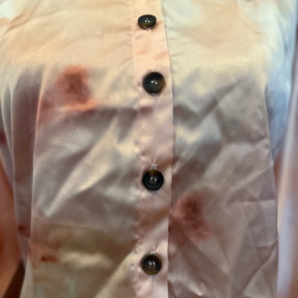 NWT Ghospell Cream and Orange Tie-Dye Button Down Shirt - Picture 5 of 10